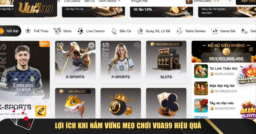 Lợi ích khi nắm vững mẹo chơi VUA99 hiệu quả