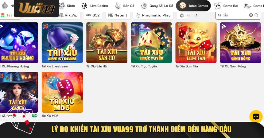 Tài Xỉu VUA99 – Trải Nghiệm Đỉnh Cao, Thắng Lớn Mỗi Ngày 1 Vì sao Tài Xỉu VUA99 luôn nằm trong top
